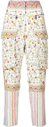 No.21 floral cargo trousers