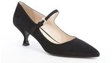 Thumbnail for your product : Prada black suede pointed toe mary-jane kitten pumps