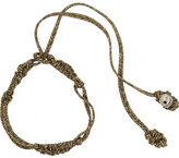 Thumbnail for your product : Saint Laurent Patti Woven Lurex Bracelet - Bronze