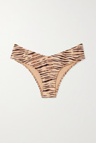 Thumbnail for your product : Faithfull The Brand Net Sustain Ida Tiger-print Bikini Briefs