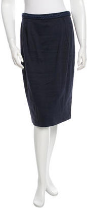 Burberry Braided Knee-Length Skirt