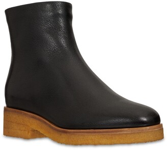 The Row 30mm Boris Grained Leather Ankle Boots