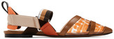 Thumbnail for your product : Fendi Brown and Orange PVC Colibri Flats