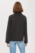 Thumbnail for your product : Topshop Supersoft Ribbed Roll Neck Jumper
