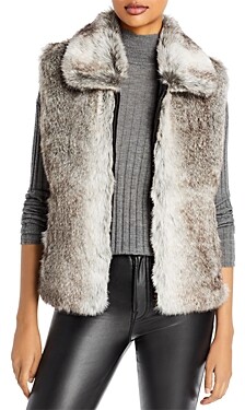 grey fuzzy vest