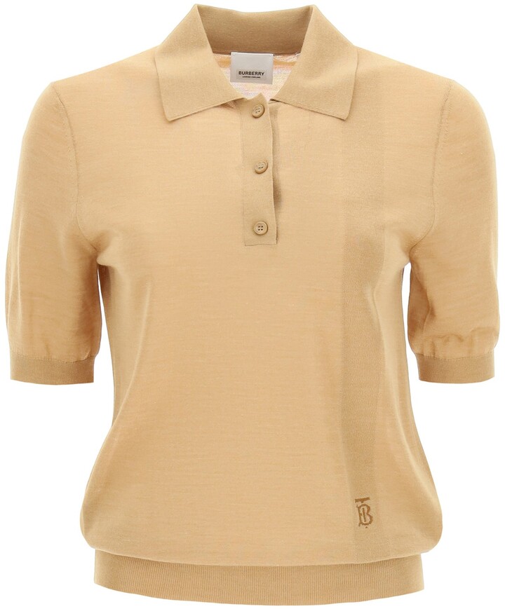 ladies brown polo shirt