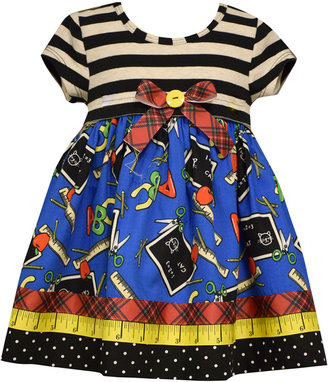 Bonnie Baby Baby Girls' Mixed-Print Dress