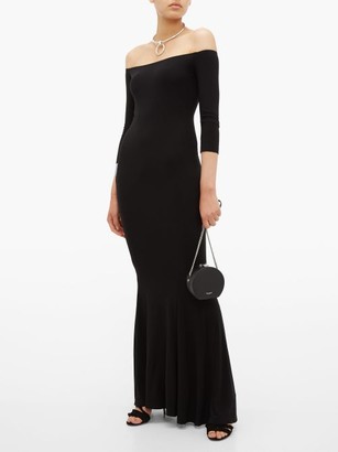Norma Kamali Off-the-shoulder Jersey Maxi Dress - Black
