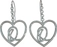 Heights Jewelers Sterling Silver Healing Heart Drop Initial Earrings
