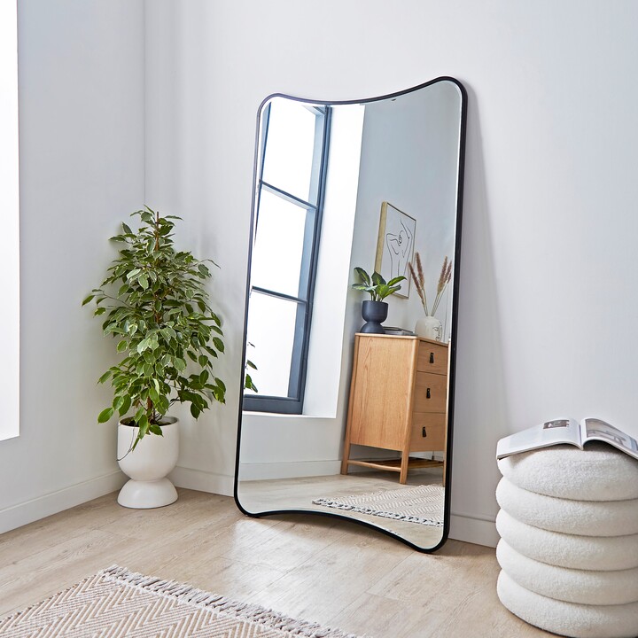 Dunelm Apartment Double Arch Leaner Mirror, 150x80cm Black ShopStyle