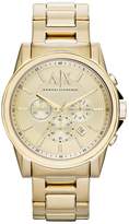 Thumbnail for your product : Armani Exchange Gold Chronograph Dial and Gold IP Plated Bracelet Mens Watch