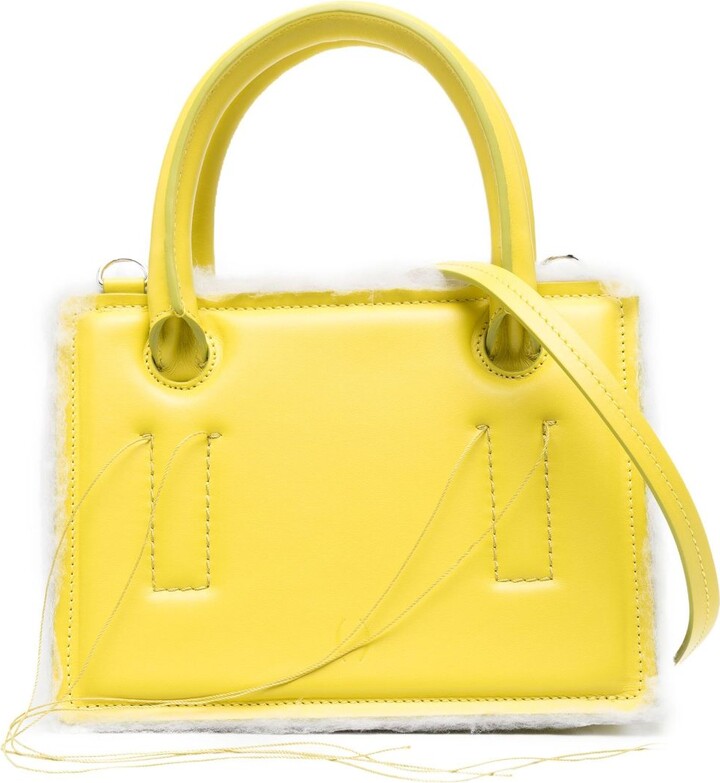 DENTRO Yellow Otto Mini Leather Top Handle Bag ShopStyle