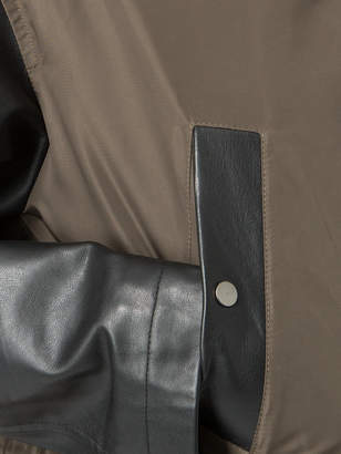 Drome fur-lined contrast panelled coat