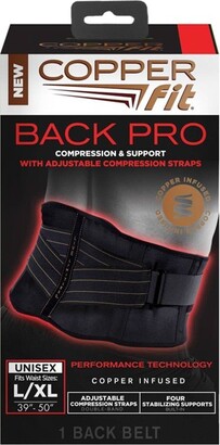 Copper Fit ICE Unisex Adjustable Compression Back Brace Infused with  Menthol and Coq10, Black (Black) Findings - ShopStyle Workout Accessories