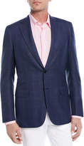 Thumbnail for your product : Brioni Windowpane Wool-Silk Jacket