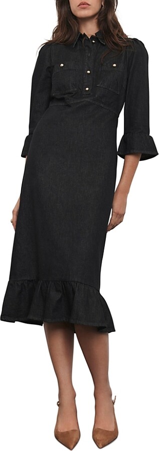 Mint Velvet Women's Denim Midi Shirt Dress