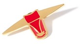Thumbnail for your product : Chloé Bull-head Lacquered Brass Pin - Red Multi