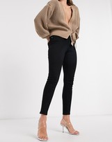 Thumbnail for your product : Only Wauw skinny jeans with mid waist in black