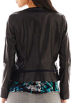 Thumbnail for your product : JCPenney Worthington Faux Leather-Trim Jacket - Petite