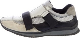 Prada Linea Rossa Leather Colorblock Pattern Sneakers