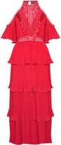 Thumbnail for your product : True Decadence Raspberry Pleated Halterneck Maxi Dress