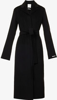 Thumbnail for your product : Sportmax Womens Black Eva Tie-waist Wool-blend Coat