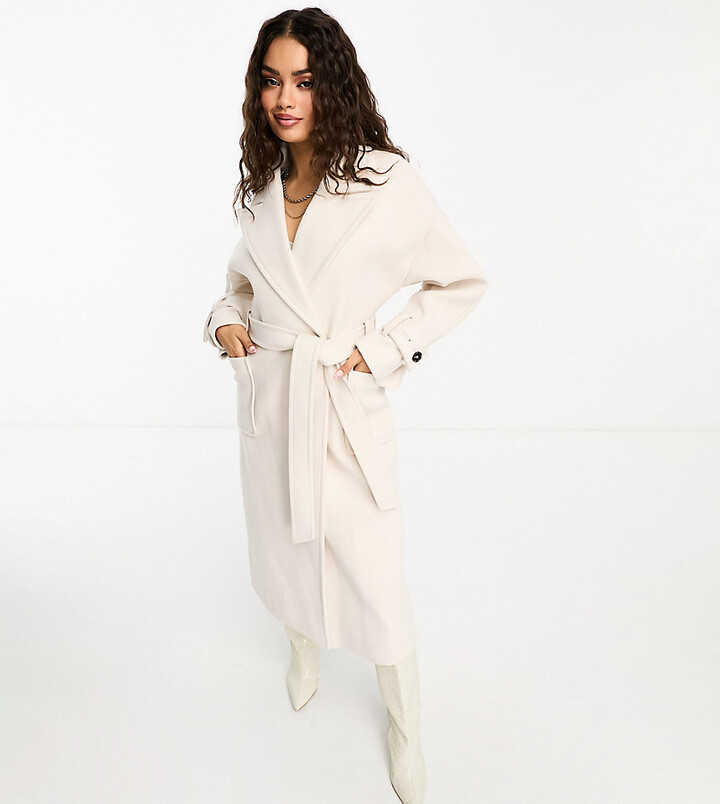 Ever New Petite belted trench coat in camel