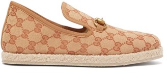 Gucci Fria Gg Canvas Espadrille Slippers - Womens - Beige Multi