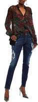Thumbnail for your product : Just Cavalli Distressed Faded Mid-rise Skinny Jeans