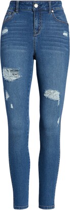 1822 Denim High Waist Ripped Skinny Jeans