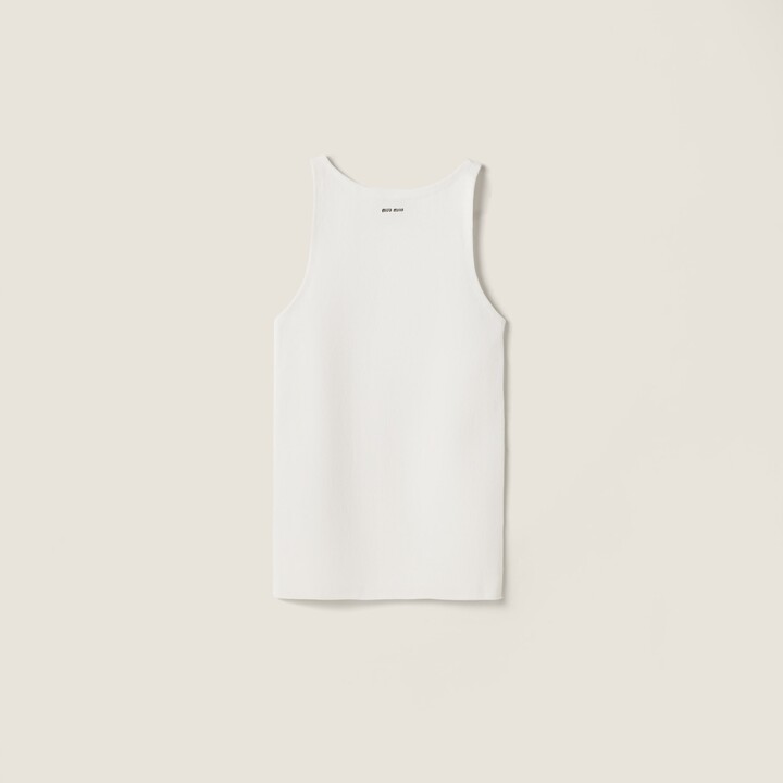 Miu Miu Cotton knit tank top
