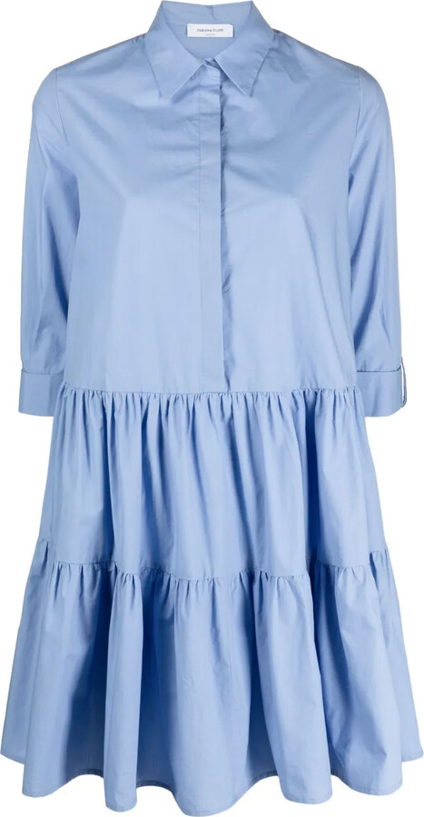 Fabiana Filippi Tiered Cotton Shirt Dress