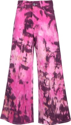 Ami Tie-Dye High Waisted Wide Leg Jeans - ShopStyle