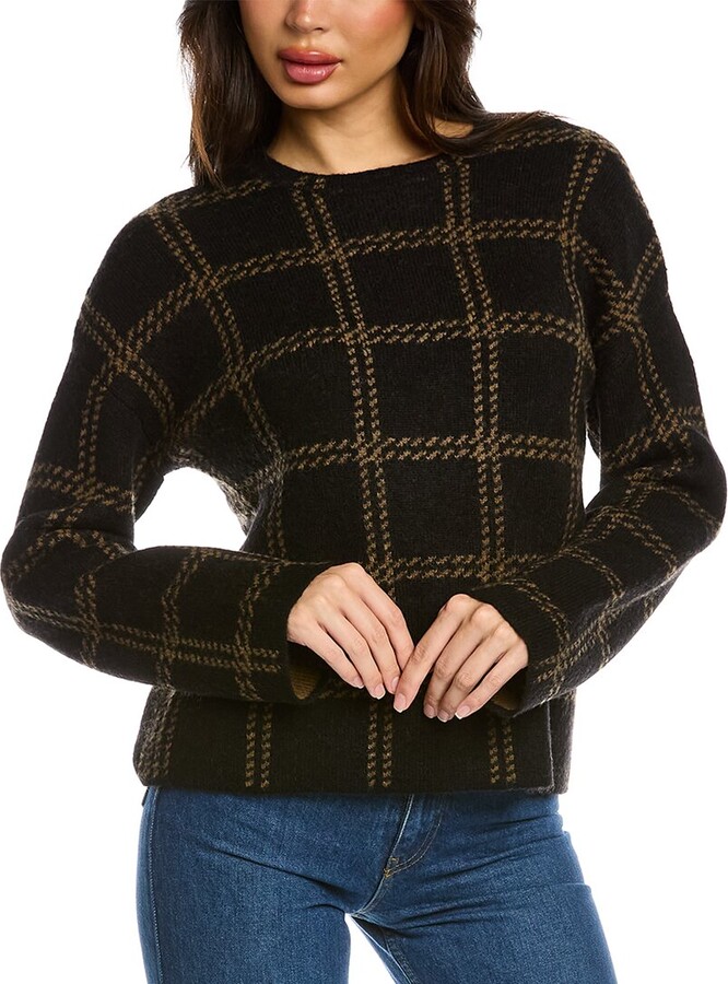 Vince Windowpane Plaid Alpaca & Wool-Blend Pullover - ShopStyle Sweaters