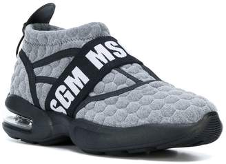 MSGM branded quilted sneakers