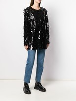 Thumbnail for your product : Norma Kamali All-Over Sequin Fringe Top