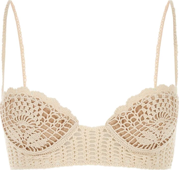 Ivory Crochet Bra
