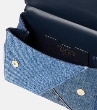 Dolce & Gabbana Sicily Small denim shoulder bag - ShopStyle