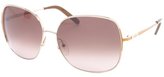 Thumbnail for your product : Chloé gold and nude metal aviator sunglasses