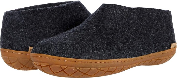 Glerups Wool Shoe Rubber Outsole Shoes Charcoal/Honey Rubber : EU 35 (US Men's 4 - Women's 5) Medium