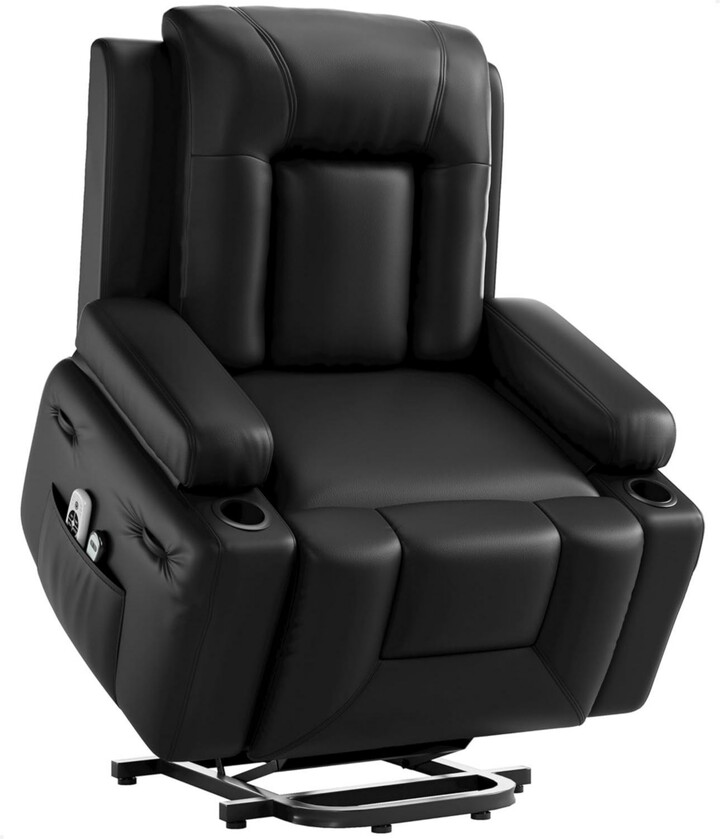 gaomon Oversized Power Lift Recliner Chair - Heat and Massage - Pu Leather Electric Lift Recliner for Elderly and Mobility Impaired
