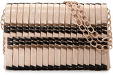 Thumbnail for your product : Nancy Gonzalez Bamboo Woven Crocodile Shoulder Bag, Blush/Black/Taupe
