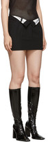Thumbnail for your product : Alexander Wang Black Wool Flipped Waistband Skirt
