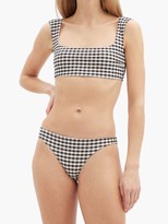Thumbnail for your product : Haight Basic Gingham-check Jersey Bikini Briefs - Black White