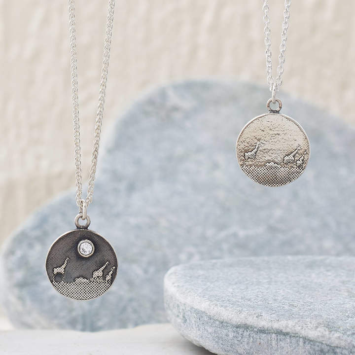 Charlotte Lowe Jewellery Sterling Silver Giraffe Family Necklace 