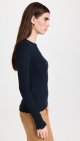 Thumbnail for your product : Vince Merrow Trimmed Rib Crew Tee