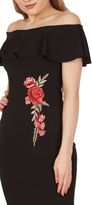 Thumbnail for your product : Izabel London Bardot Neck Floral Embroidered Dress