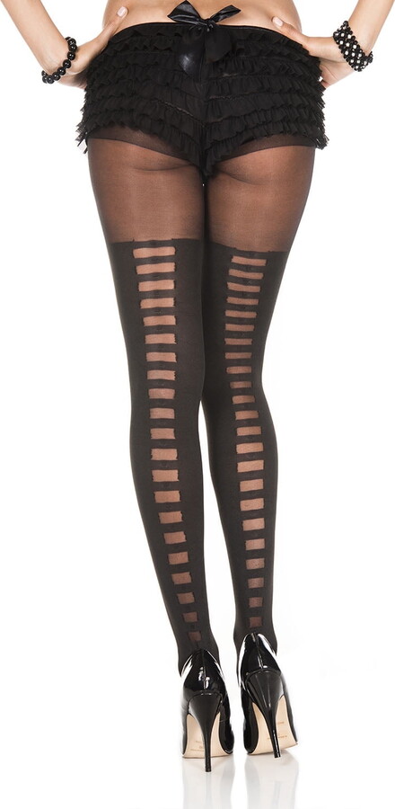 Music Legs Women’s Back cut out pattern spandex pantyhose