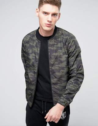 ONLY & SONS Bomber Jacket In Camo Print