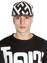 Thumbnail for your product : Kokon To Zai Faux Leather & Printed Cotton Canvas Hat